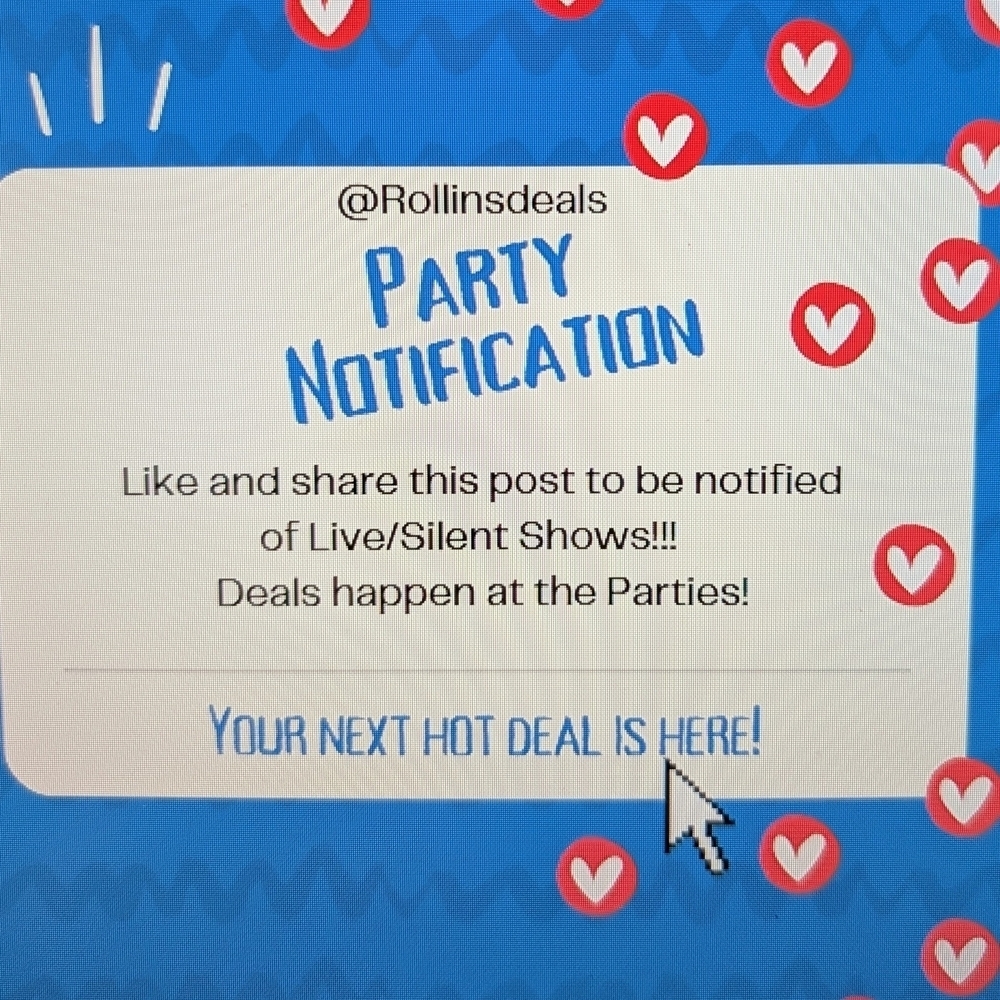 Blue Red Party Notification Sign